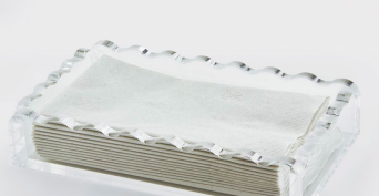 Walsh-Crowley Acrylic Wave Guest Towel Tray Walsh-Crowley Acrylic Wave Guest Towel Tray