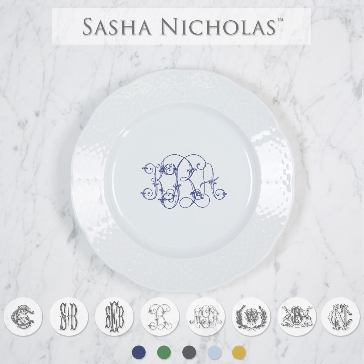 Weave Salad Plate, SNW111, Sasha Nicholas