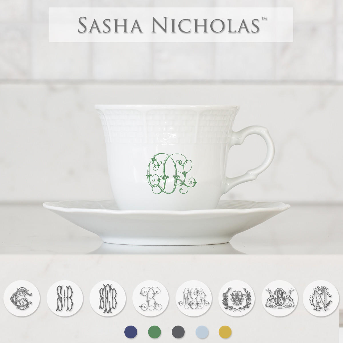 Weave Cup+saucer, SNW125, Sasha Nicholas