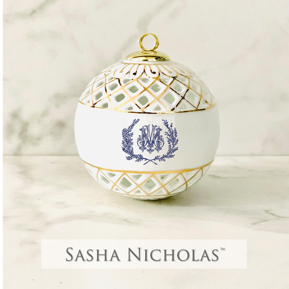 Sasha Nicholas Openwork Ball Ornament 