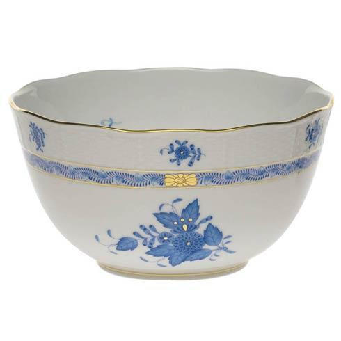 Carnal-Brewer Herend Chinese Bouquet Blue Round Bowl