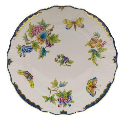 Martin-Zike Herend Queen Victoria Blue Border Dinner Plate