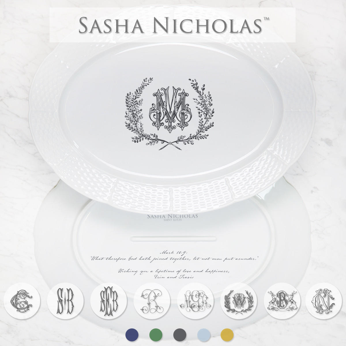 Weave Oval Platter, SNW131, Sasha Nicholas