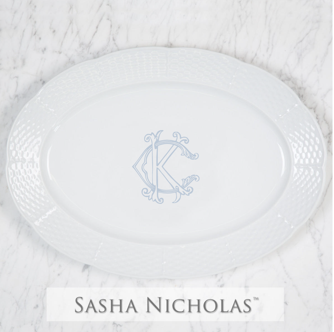 Allen-Hurth Weave Oval Platter 