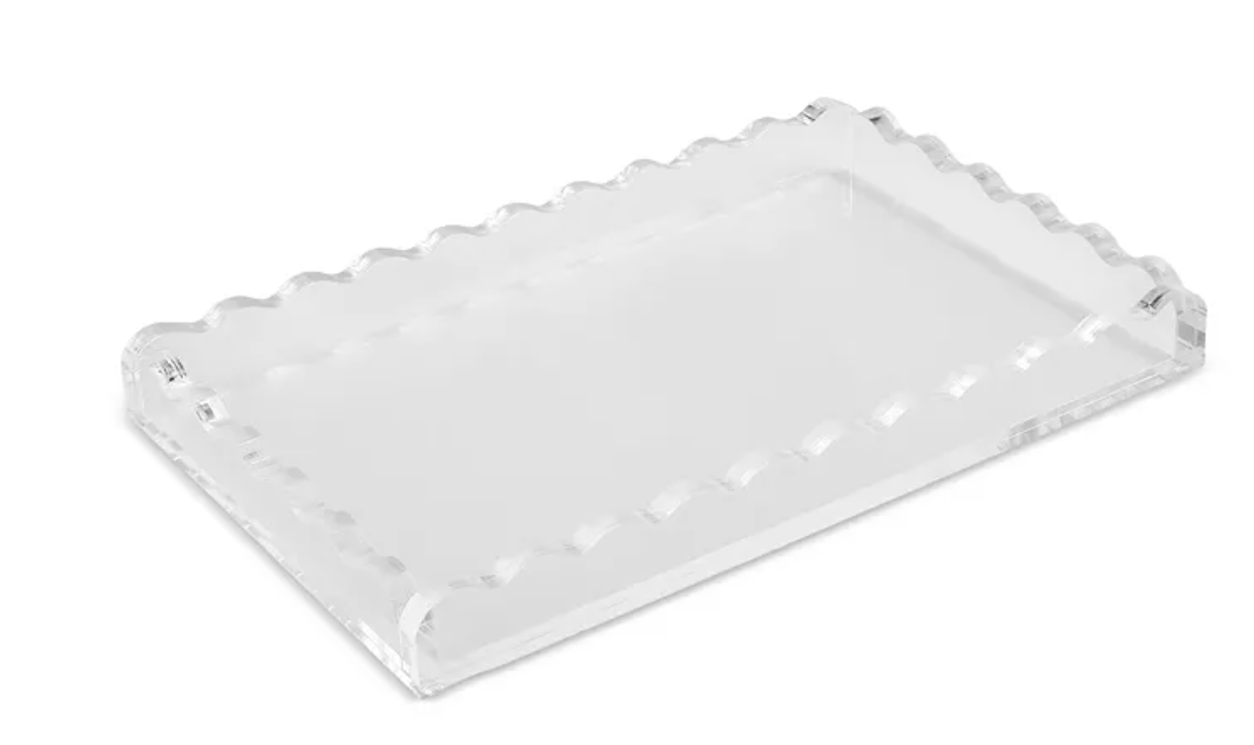 Allen-Hurth Clear Lucite Wave Tray 12x8