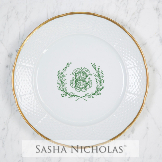 Williams- Branch Weave 24K Gold Dinner Plate 