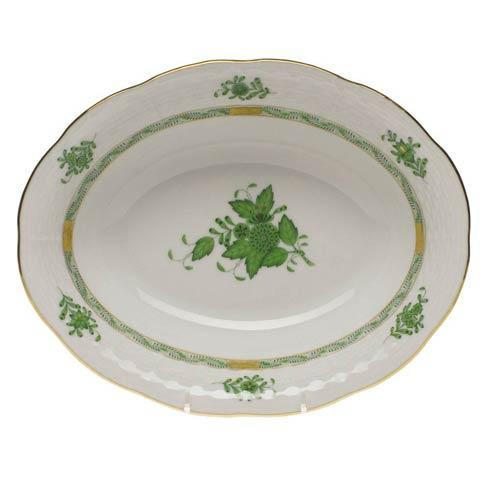 McCann-Elfrink Chinese Bouquet Green Oval Veg Dish HERHRD-AV----00381-0-00