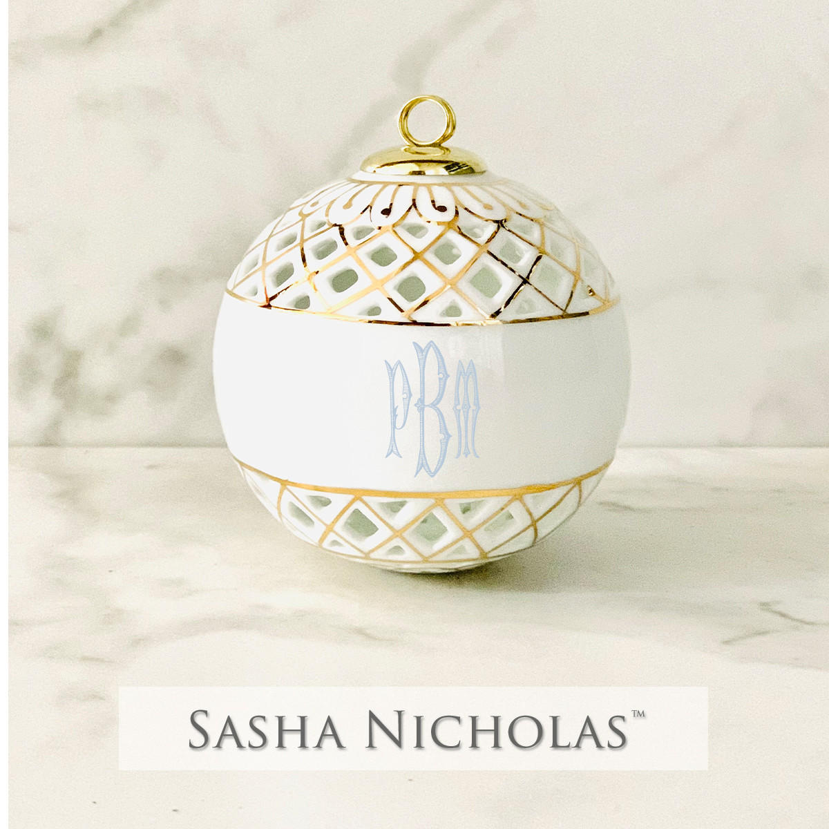 Sasha Nicholas Openwork Ball Ornament 