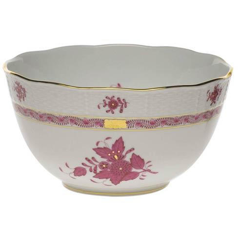 Herend Chinese Bouquet Raspberry Round Bowl, HERHRD-AP----00362-0-00, Sasha Nicholas