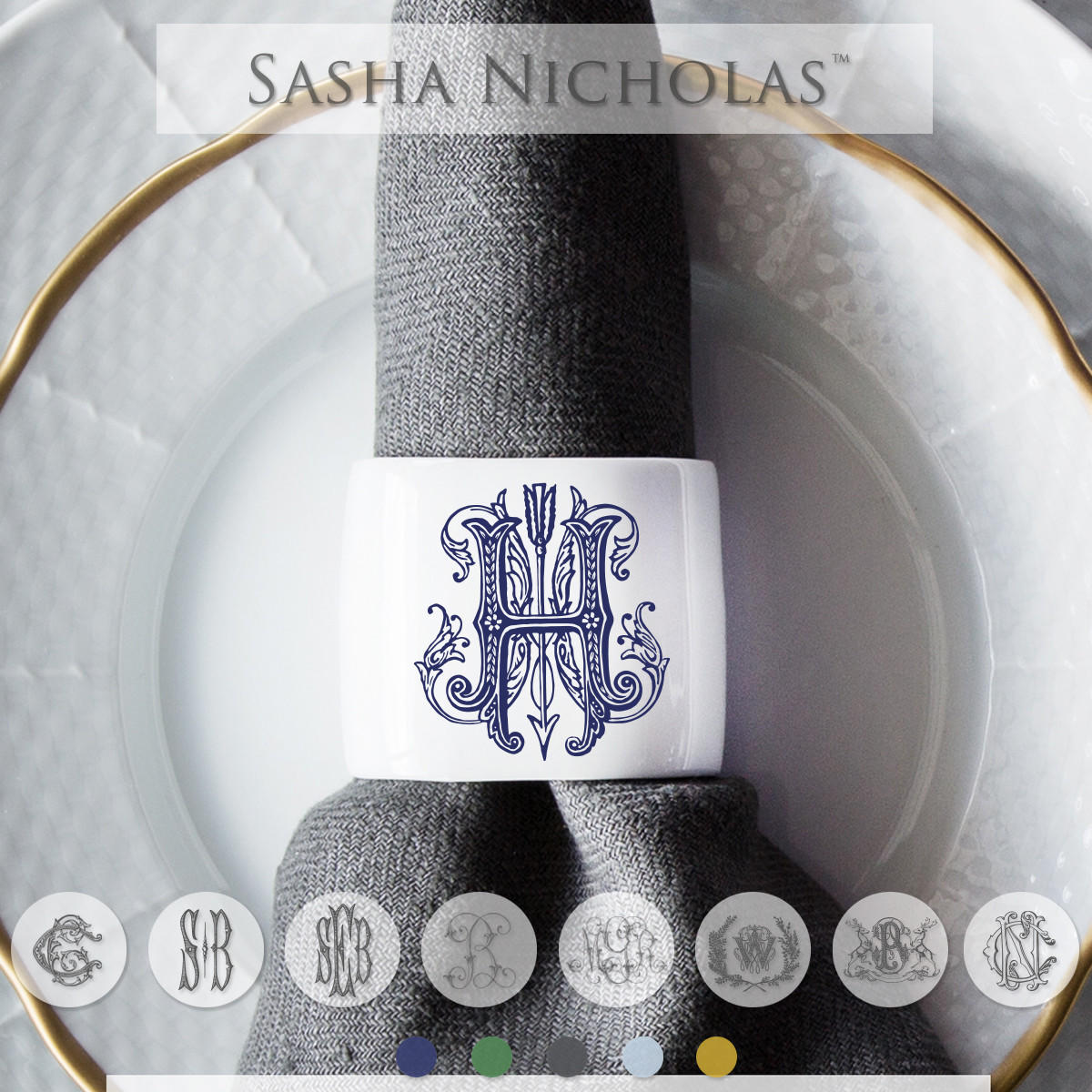 Oval Napkin Ring, SNA108, Sasha Nicholas