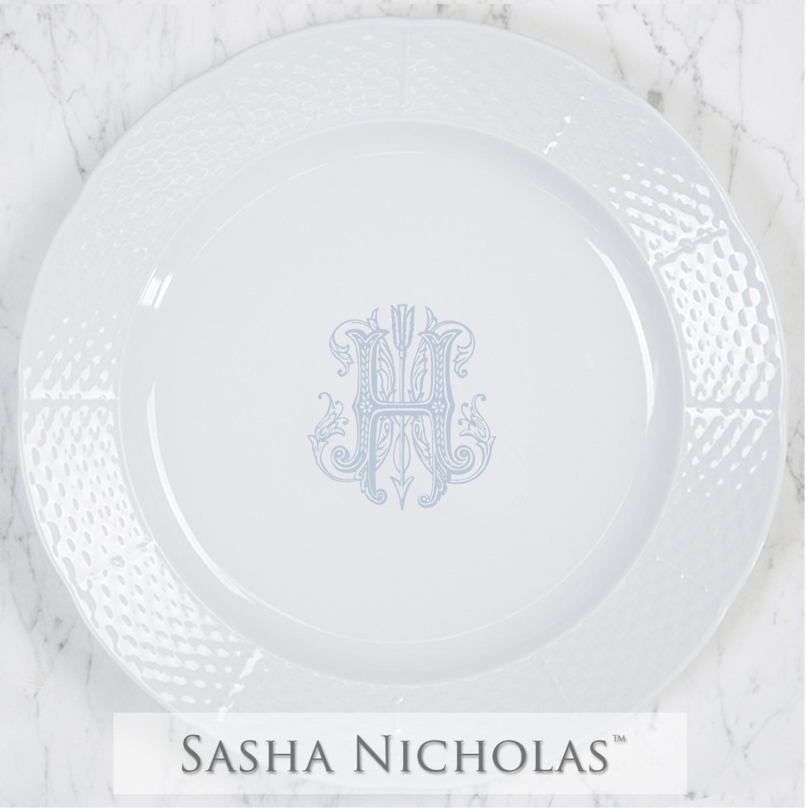 Rogers-Harris Weave Charger Plate 