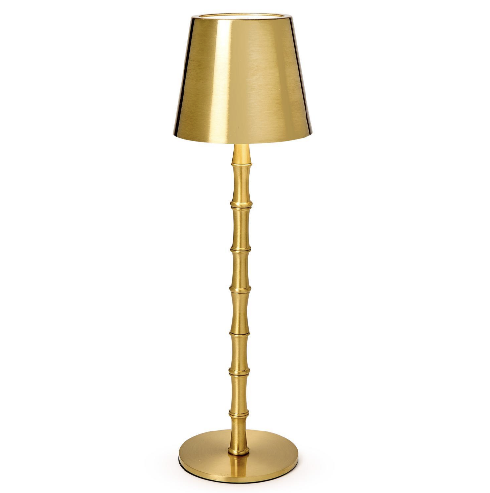 Weilbacher-Losing Cordless Gold Bamboo Lamp