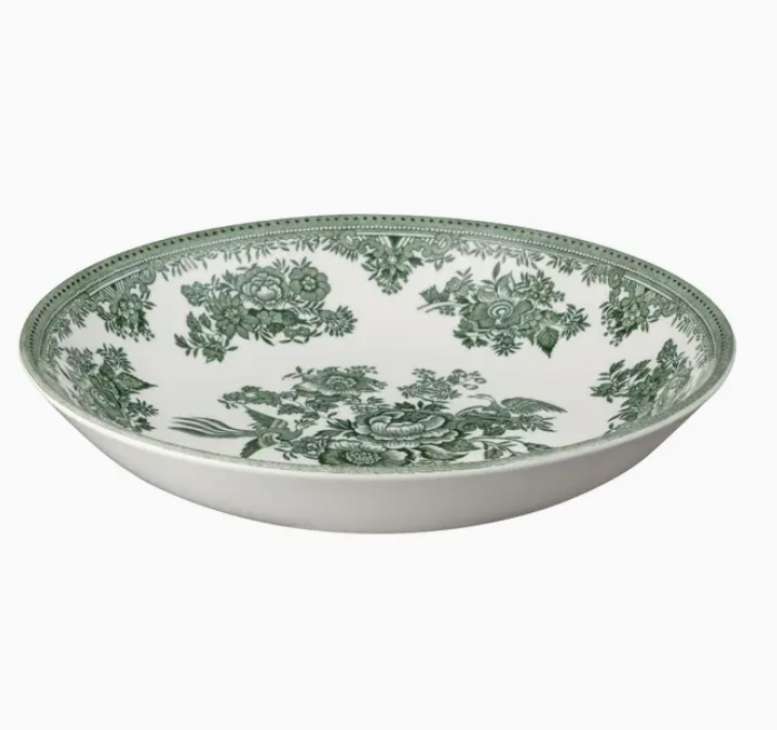 Summers-Patterson Burleigh Dark Green Asiatic Pheasants Pasta Bowl