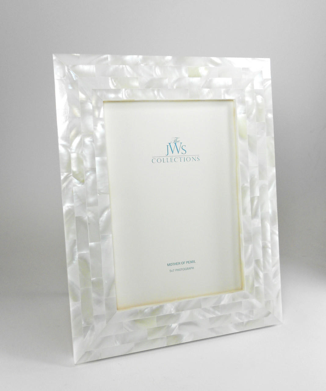 White Mother Of Pearl Frame, 5x7, JWSMF0357, Sasha Nicholas