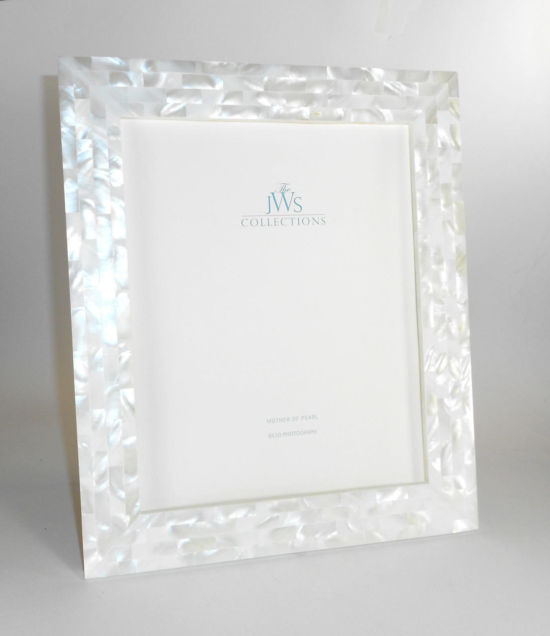 White Mother Of Pearl Frame, 8x10, JWSMF0380, Sasha Nicholas