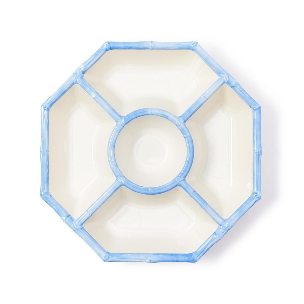 Terry-Winkel French Blue Bamboo Melamine Chip and Dip