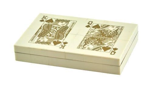 Peterson-Jung Double Playing Card Box | Bone