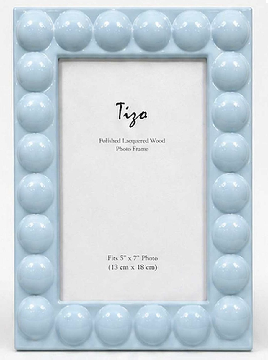 Medley-Twardowski Tizo Designs Lacquer Wood Frame Light Blue 5x7