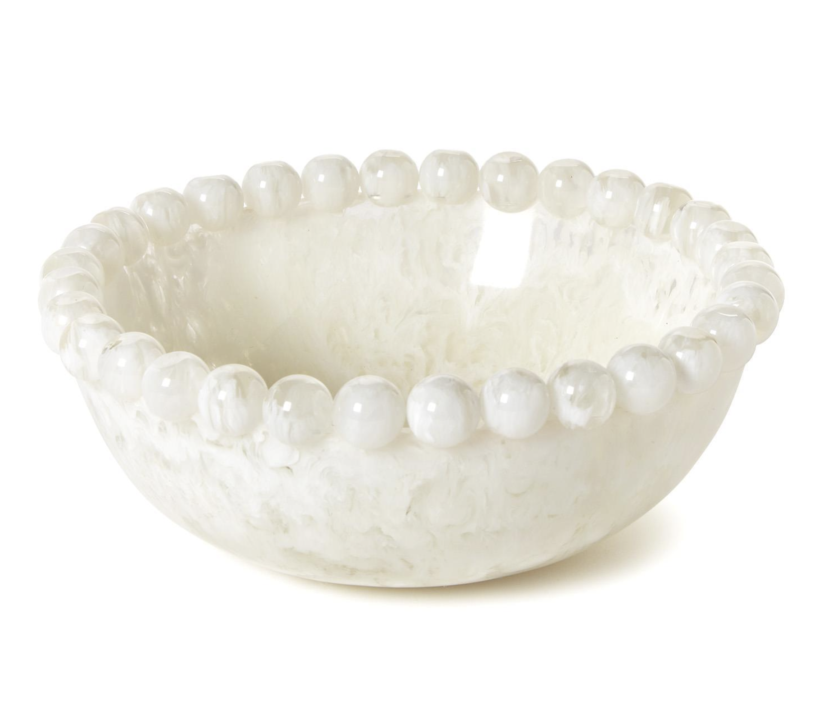 Medley-Twardowski White Bowl with Beaded Rim