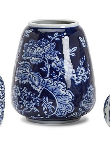 Medley-Twardowski Extra Large Blue and White Vase | 8" x 4.5"