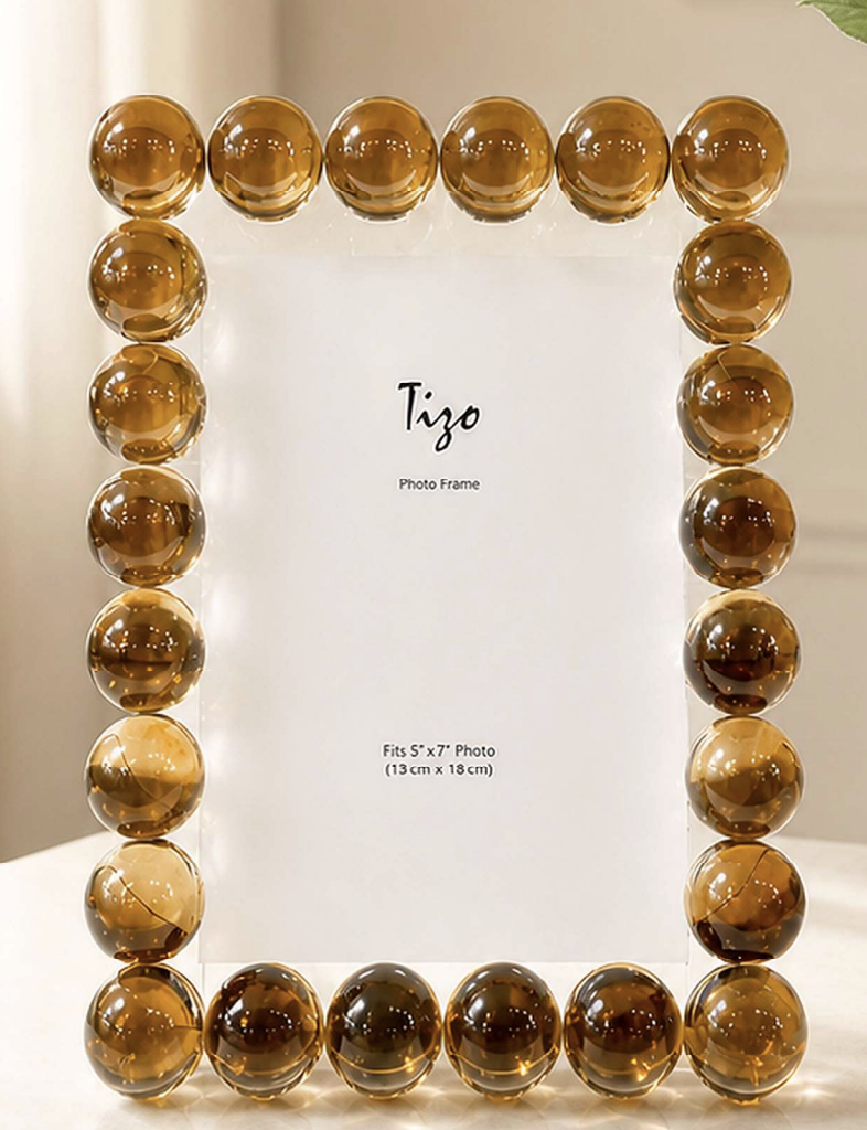 MacDonald-O'Keefe Amber Bubble Crystal Frame | 5 x 7
