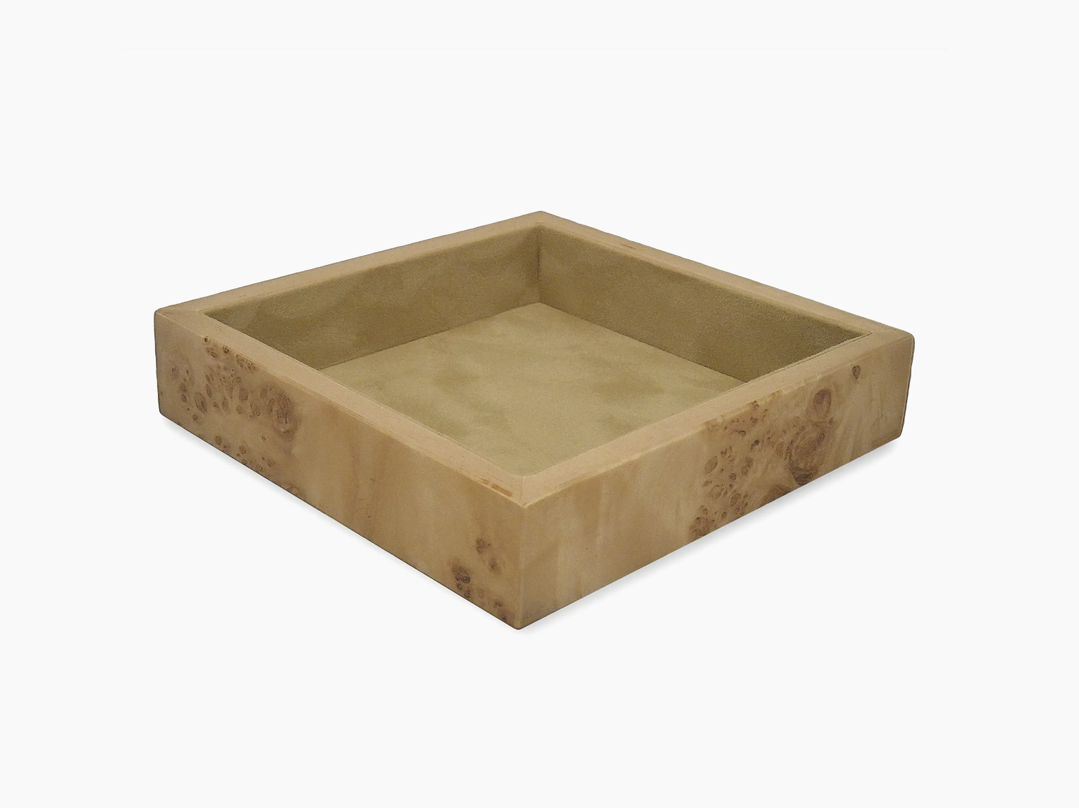 MacDonald-O'Keefe Tan Burl Square Valet Tray