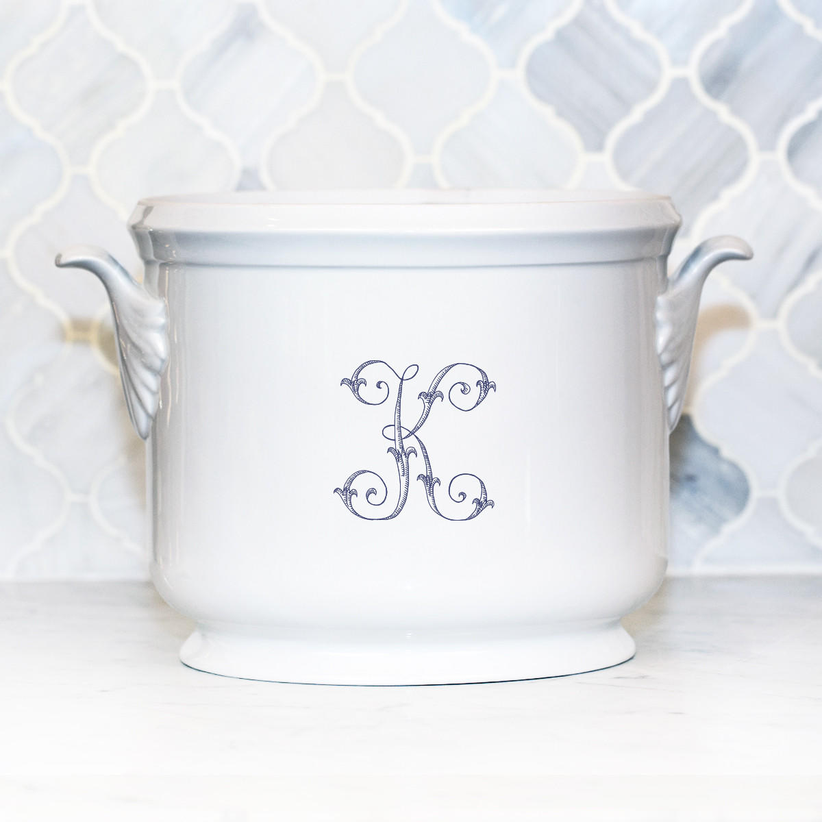 Morris-king Wedding Leaf Handled Champagne Bucket, MORRIS-KING WEDDING LEAF HANDLED CHAMPAGNE BUCKET, Sasha Nicholas