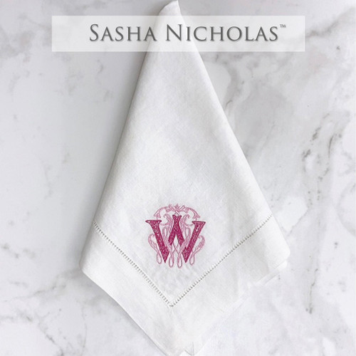 Nall-doyle Sasha Nicholas White Linen Dinner Napkin