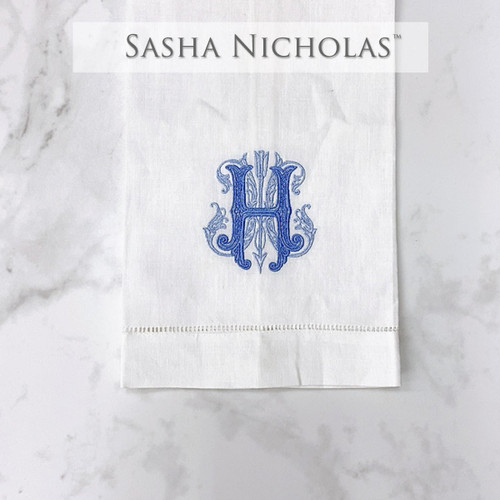Sasha Nicholas White Linen Hand Towel