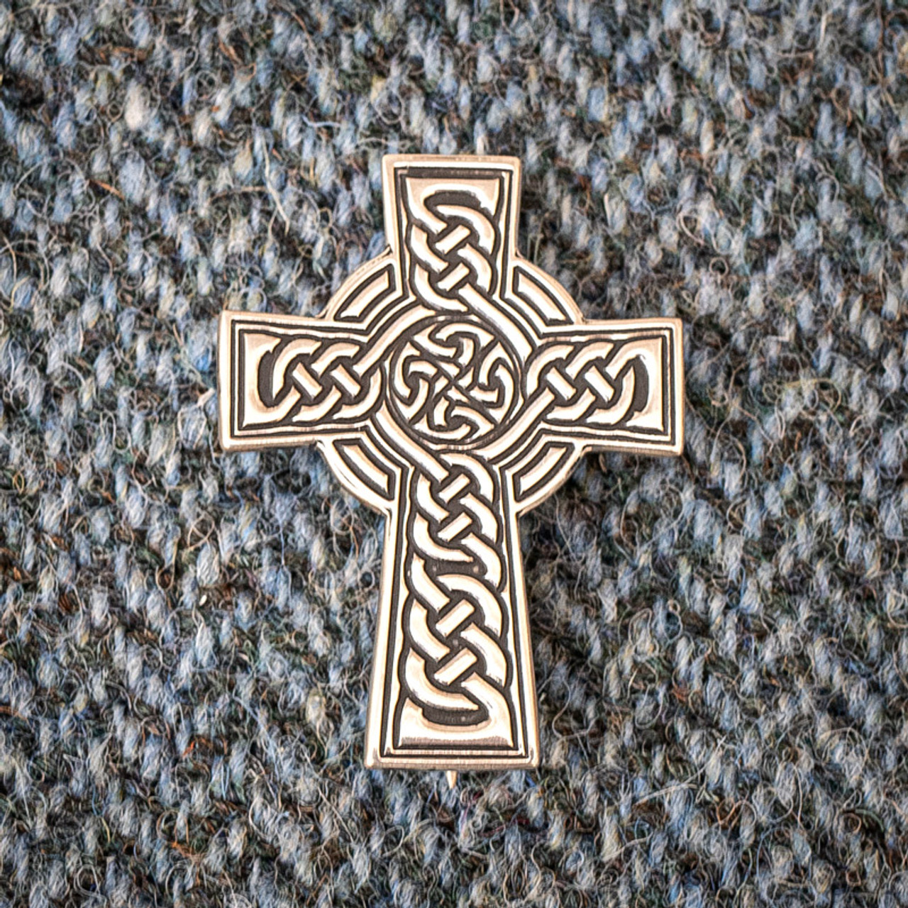 Celtic Cross Brooch in Sterling Silver