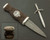 Sgian Dubh in Bog Oak / Silver / Damascus (SGYB15) with optional matching Kilt Pin