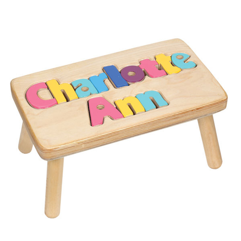 Puzzle Stool with Two Names