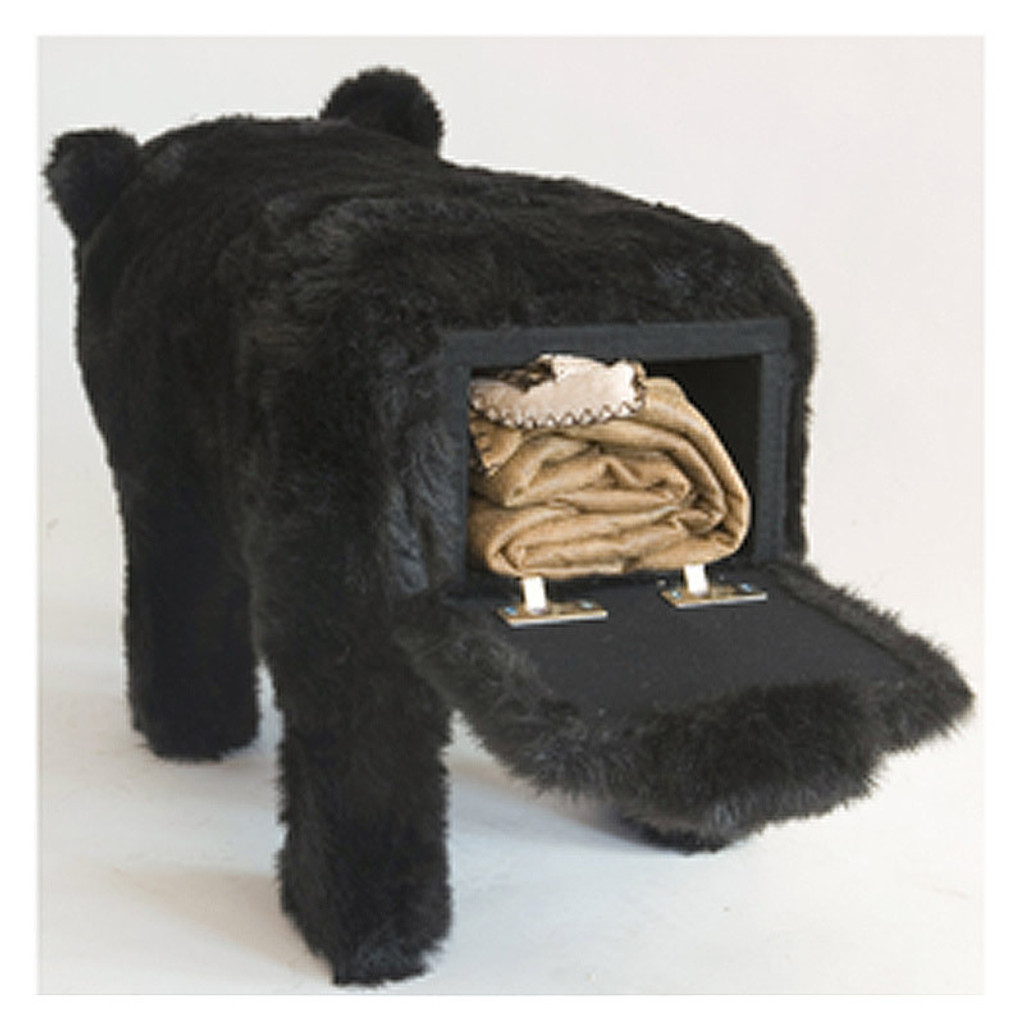 Plush Bear Footstool with Storage