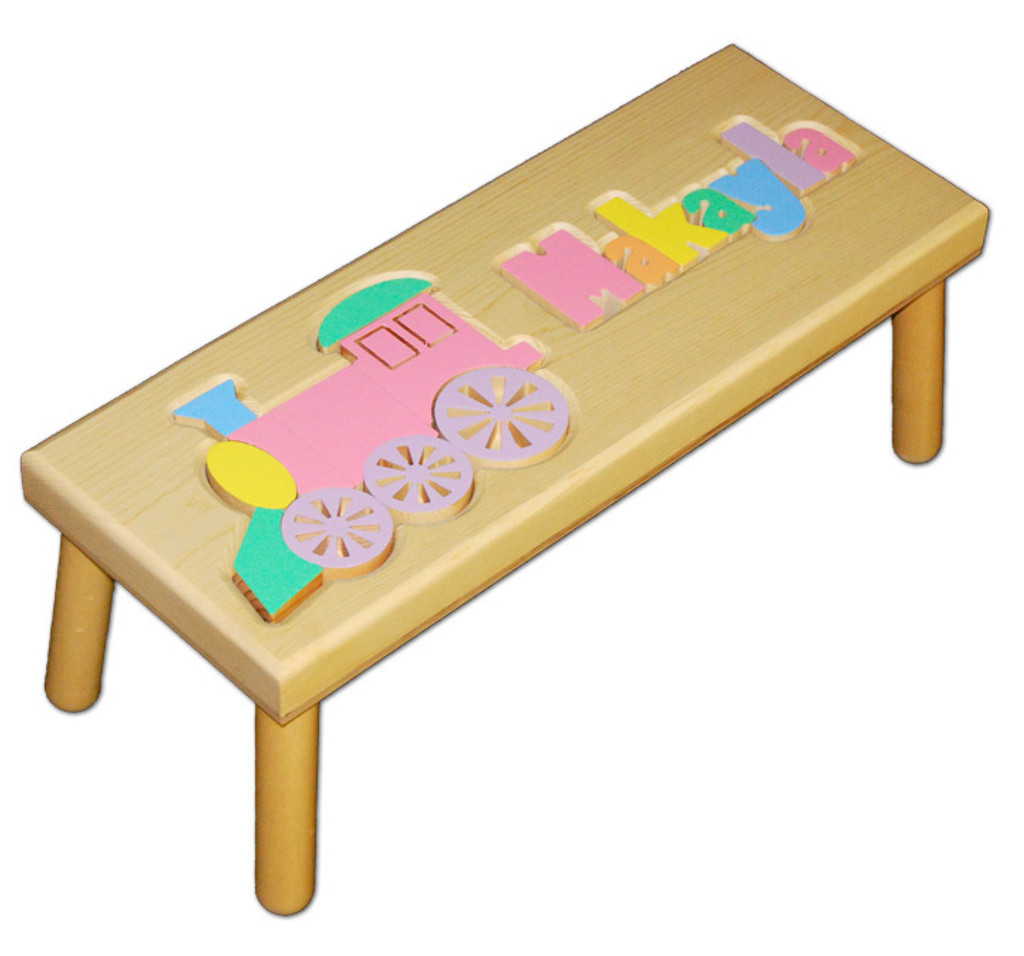 Name and Train Puzzle Stool