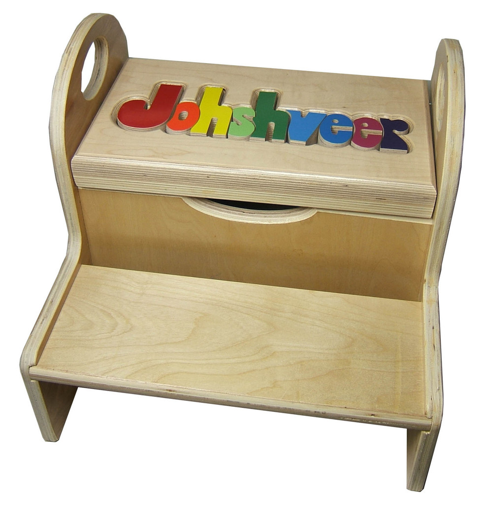Two Step Puzzle Stool with Handles