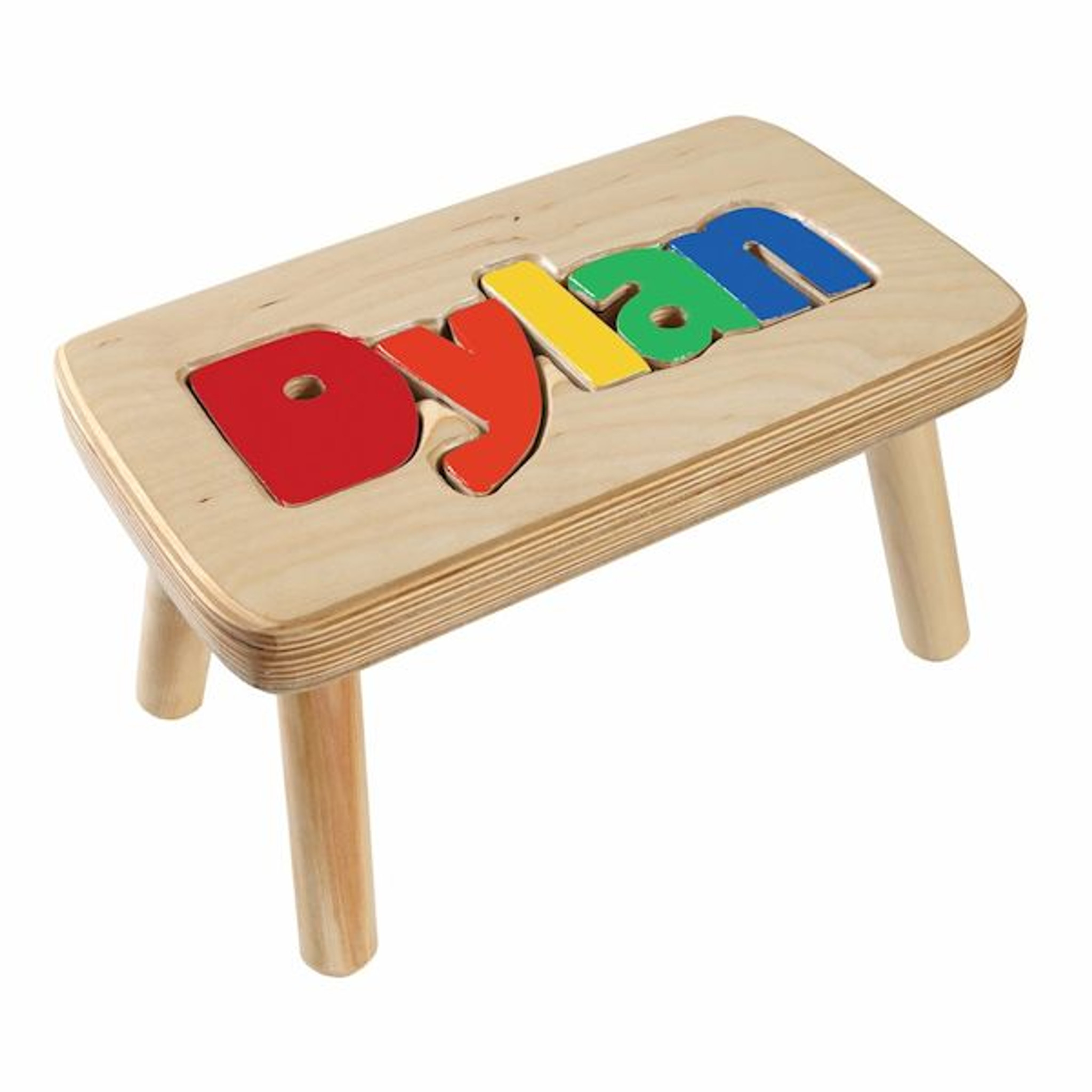 Natural Puzzle Step Stool for Kids