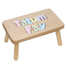 Puzzle Stool with Two Names