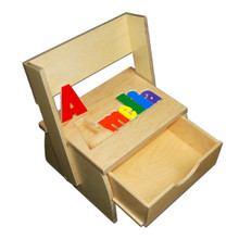 Digitally Cut Flip Style Puzzle Stool with Storage