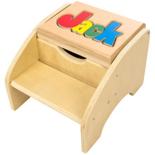 Maple Two Step Puzzle Stool