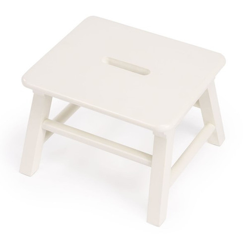 white cottage step stool