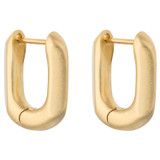 Front product shot of the Oroton Lacey Small Hoops in Worn Gold and Brass Base With 18CT Gold Plating for Women . IP:1