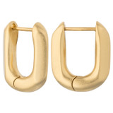 Front product shot of the Oroton Lacey Small Hoops in Worn Gold and Brass Base With 18CT Gold Plating for Women . IP:14