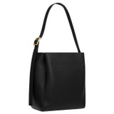 Back product shot of the Oroton Ingrid Hobo in Black and Pebble Leather for Women