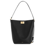 Front product shot of the Oroton Kerr Hobo in Black and Smooth Leather for Women
