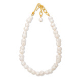 Internal product shot of the Oroton Marlee Necklace in Worn Gold/White and Brass for Women . IP:17