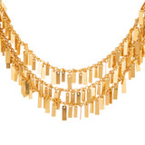 Front product shot of the Oroton Vera Necklace in Worn Gold and Brass for Women