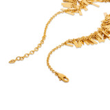 Front product shot of the Oroton Vera Necklace in Worn Gold and Brass for Women
