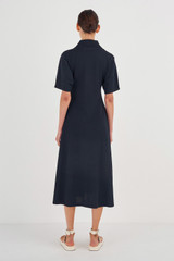 Oroton Mesh Stitch Polo Dress in North Sea and 83% Viscose, 17% Polyester for Women