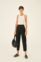 Oroton Rib Tank in Fresh Cream and 96% Cotton 4% Polyurethane for Women