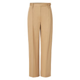 Oroton Wide Leg Pant in Golden Olive and 70% Cotton, 30% Linen for Women